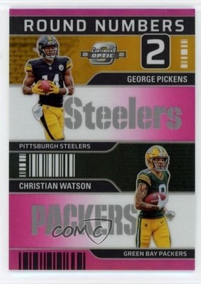 2022 Panini Contenders Optic Pink Prizm /75 Christian Watson Rookie RC 17tx