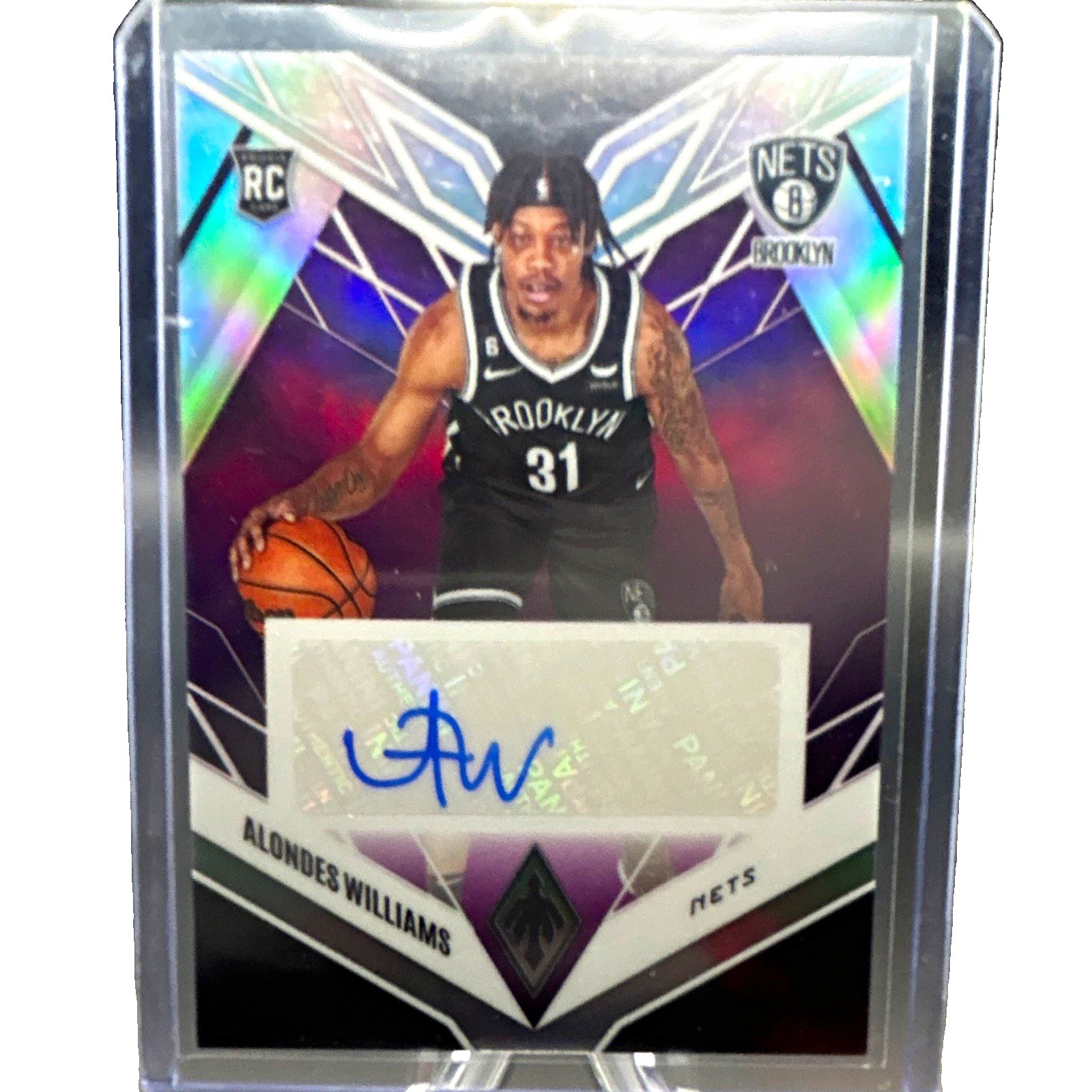 Panini 2022-23 Chronicles Phoenix RC Auto Alondes Williams Purple Nets