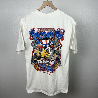 Vintage Y2K Survived Presidents Day Dumont Dune Eagle USA T Shirt Size Large