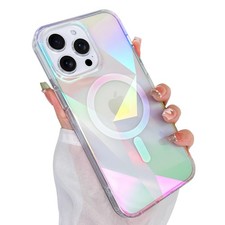Heaofei Cute Case for iPhone 14 Pro Max (6.7 inch), 11 Iridescent Geometry