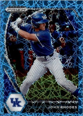 2021 Panini Prizm Draft Picks Blue John Rhodes Baltimore Orioles #76 Parallel