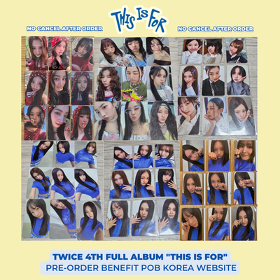 TWICE 4TH FULL ALBUM THIS IS FOR POB PHOTOCARD PRE-ORDER LUCKY