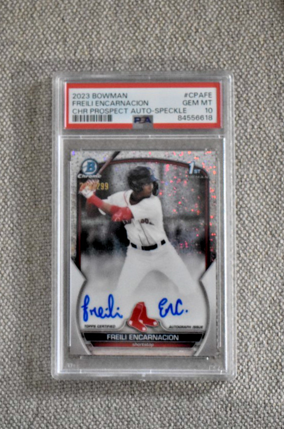 2023 Bowman Chrome Freili Encarnacion AUTO Speckle Refractor PSA 10 #CPAFE /299