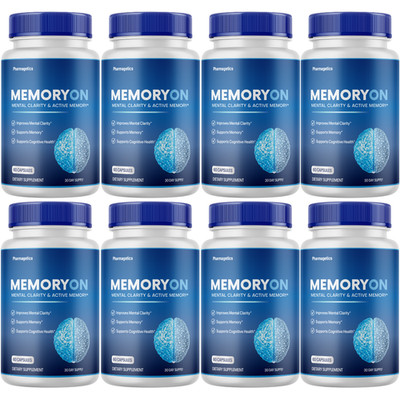MemoryOn Pill Natural Brain Supplement Memory On (8 Bottles) Official