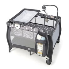 Cuna De Bebe Para Junto Cama Plegable Portatil Con Musica Y Juguetes Giratoria