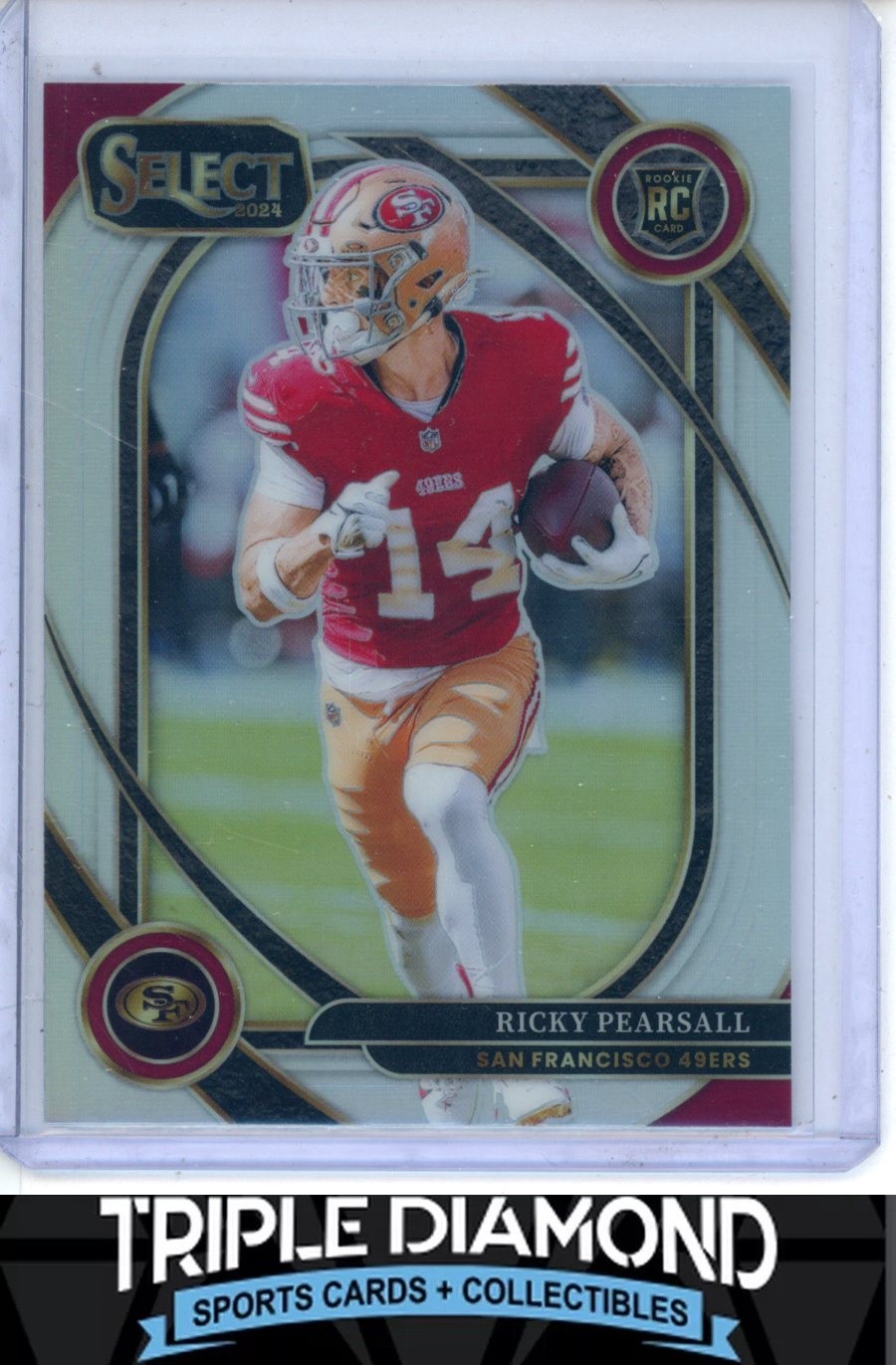 2024 Panini Select Ricky Pearsall Rookie RC Club Level Silver Prizm 49ers N921