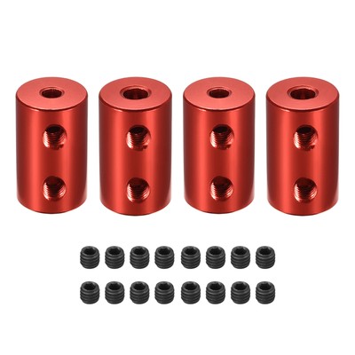 Rigid Coupling Copper [for 3D Printer]-4mm-5mm L20xD12/Dark Red/4 Pack
