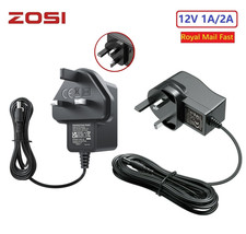 ZOSI AC DC 12V 1A/2A Power Supply Adapter Charger For CCTV Camera LED Strip