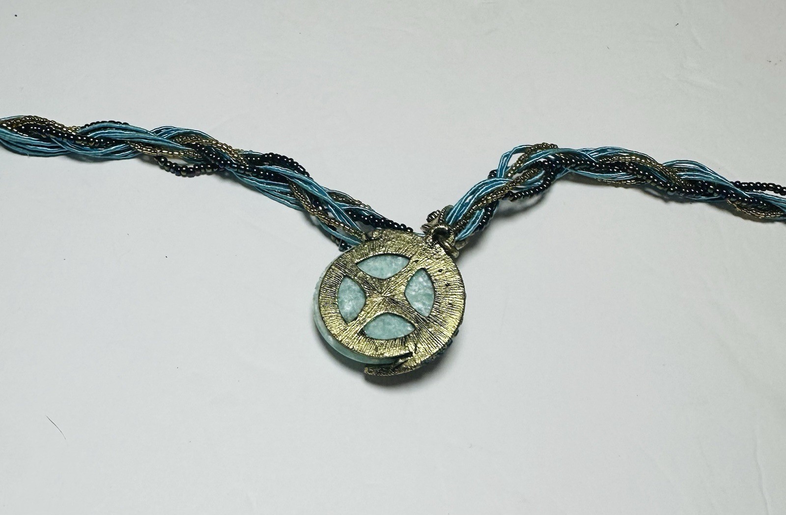 Boho Multi Strand Turquoise Gold Statement Chunky… - image 10