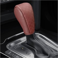 Breathable Anti-slip Leather Car Shift Knob Cover Universal G Color Burgundy Breathable Anti-slip Leather Car Shift Knob Cover Universal G Color Burgundy