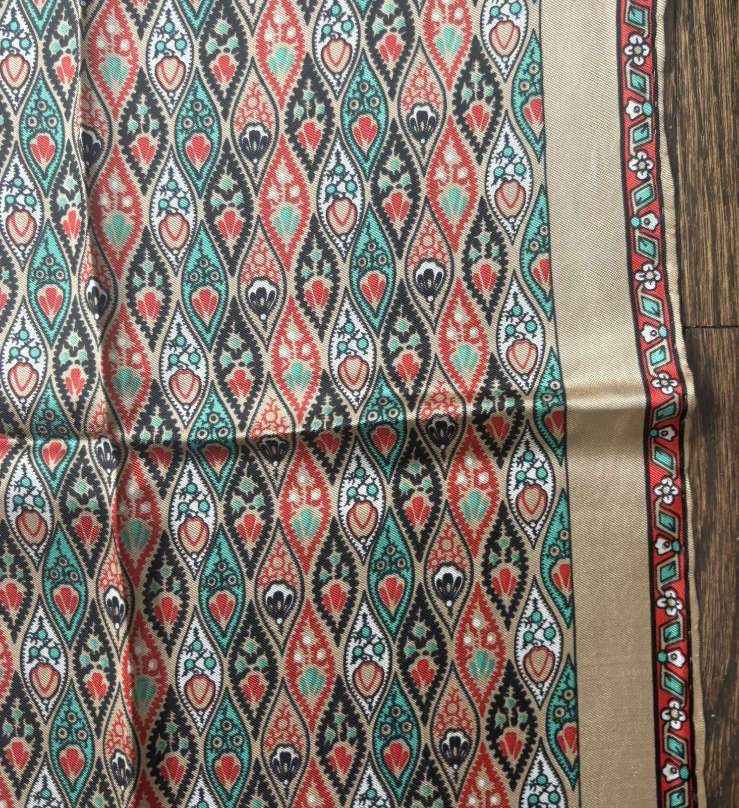 Echo Square Scarf Repeat Geometric Teardrop Patte… - image 4