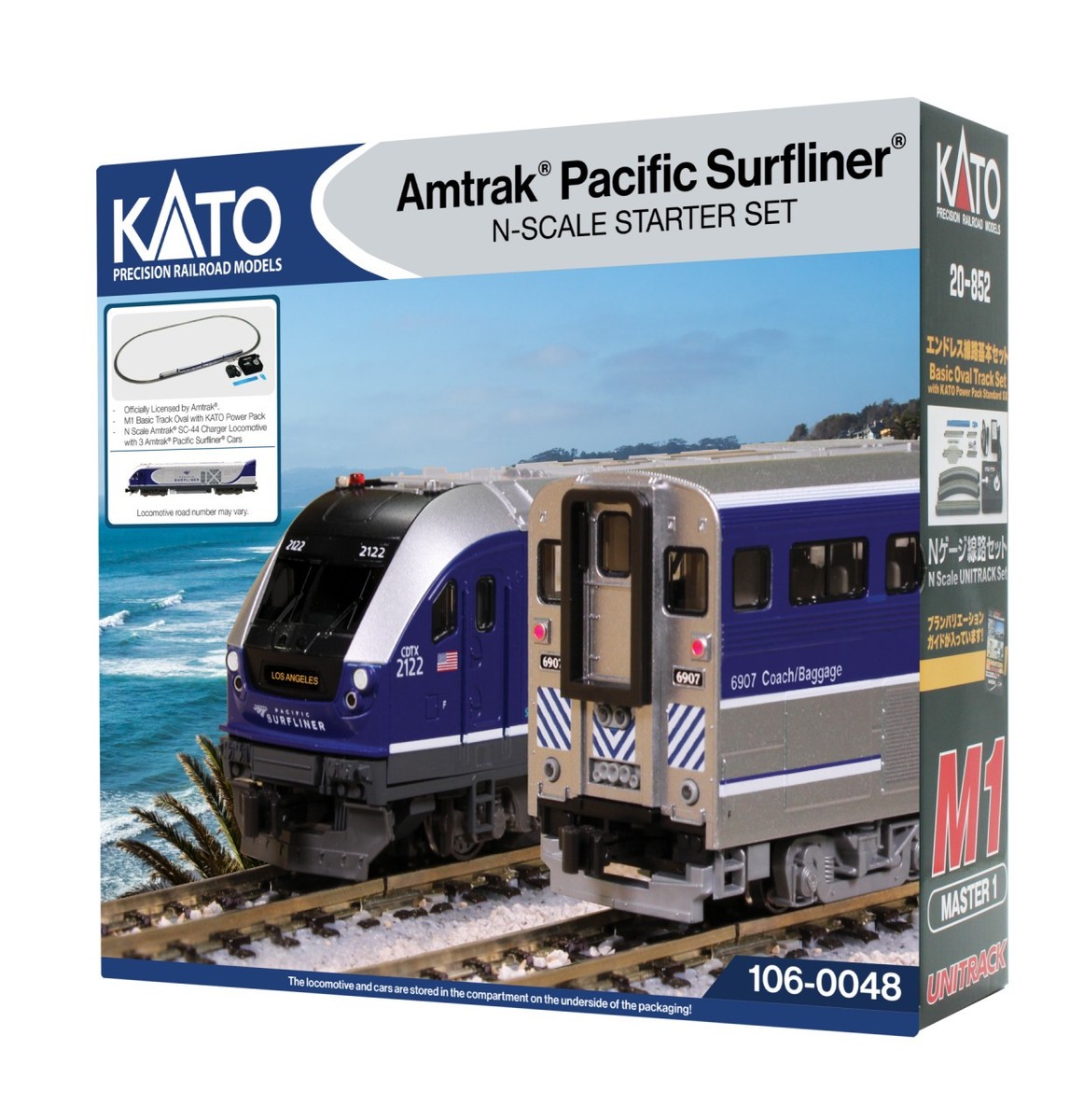 KATO ~ N Scale ~ Amtrak Pacific Surfliner Starter Set ~ DC