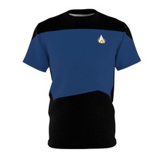 Star Trek The Next Generation Blue Uniform T-Shirt  Christmas Halloween Cosplay