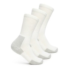 Thorlos Men's 1Pair Xj Max Cushion Crew Running Socks White/Platinum Medium