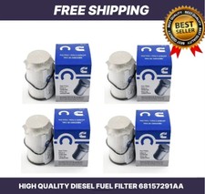 4 Pack Diesel Fuel Filter 68157291AA For Ram 1500 2010–2017 Fast Ship