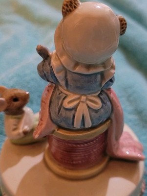 VINTAGE Otagiri Japan Ceramic Mouse Sewing Music Box Works | eBay