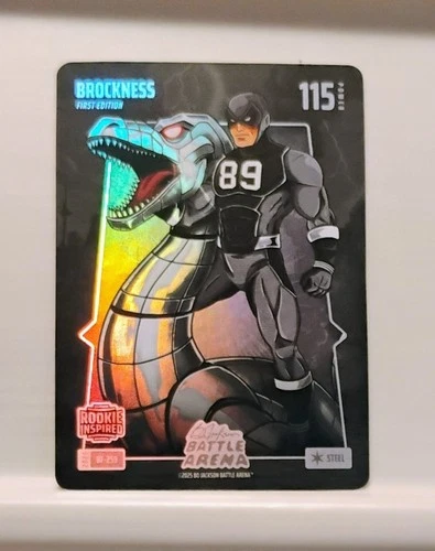 Brock Bowers `Brockness` Rookie (STEEL) Battlefoil - 2025 BJ Battle Arena