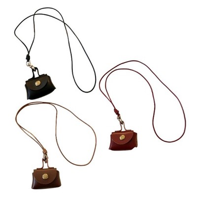 Hanging Neck Pouch Compact with Detachable Lanyard Key Bag for Shopping Camping