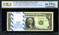 2017A $1 FRN F11268001*-8100* STAR PACK P.C.G.S #66PPQ