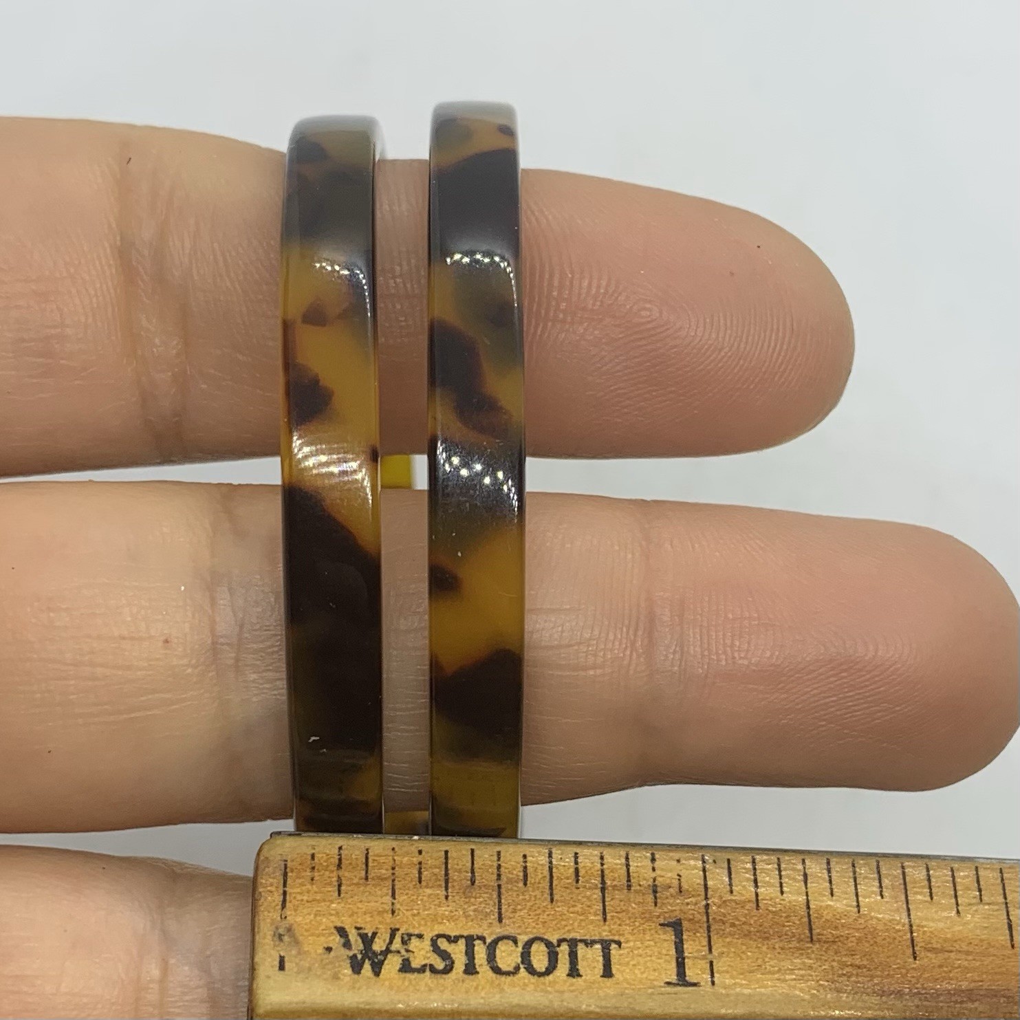 VTG TORTOISE SHELL ACRYLIC STATEMENT ROUND BIG DR… - image 11