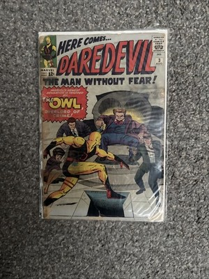 DAREDEVIL #3 1964  1ST APPEARANCE OF THE OWL stored in plastic with hardbacking 