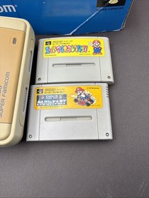 Nintendo Super Famicom SFC Console BOX &2 games  Mario Kart Super Mario All Star