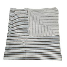 DwellStudio for Target Baby Blanket Striped Blue Brown White Cotton Flannel Y2K