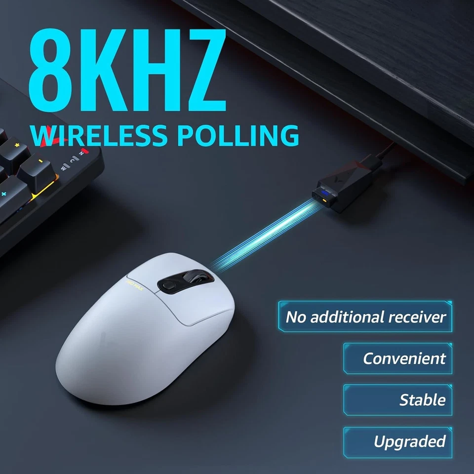 Rapoo VT9Pro 4K Wireless Gaming Mouse – 26K DPI, 4KHz, 180h, 68g, 10 Btns - Image 3 of 4