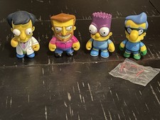 4 Kidrobot Simpsons 25th Anniversary Vinyl Figures: Scorpio, Bartman, Fallout B