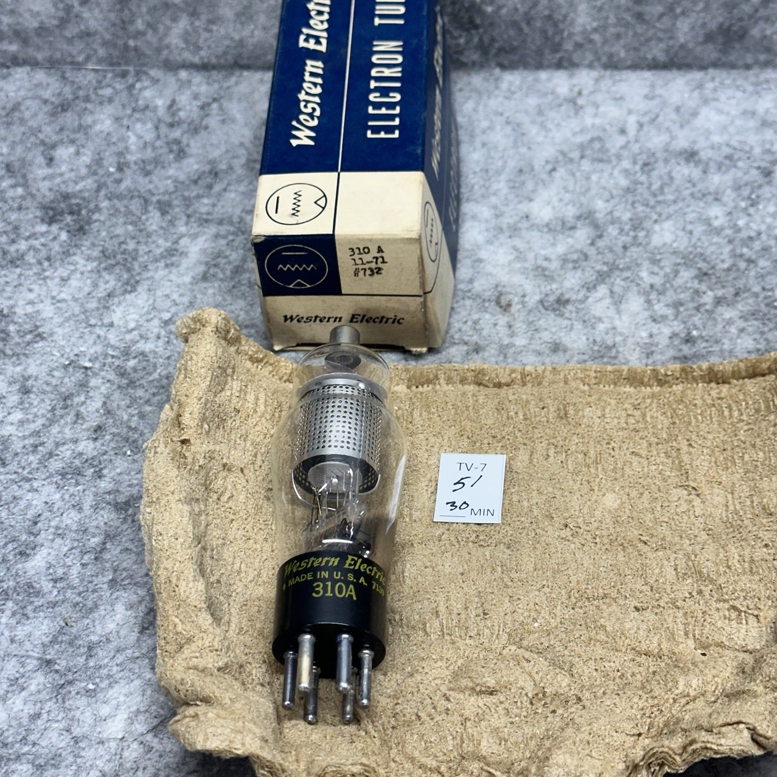 NOS WESTERN ELECTRIC 310A TESTS OVER 100% ON TV/7 AND AMPLITREX