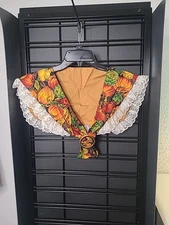 Vintage 80s 90s Granny Core Grandma Fall Collar Handmade For Sweater Sweatshirt 