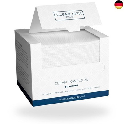 Clean Towel Gesichtstuch XL, 100% USDA zertifizierte dermatologisch & klinisch g
