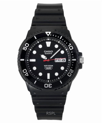 Casio MRW230H-1E1V Men's Black Analog Sport Watch WR 100 Meter Date Resin Band