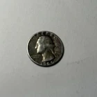1960-D Washington Quarter 90% Silver 25c Coin Maybe D? Hard To Read Worn