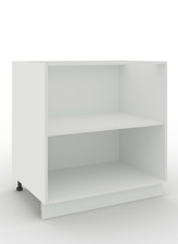 JD Greta Adjustable Kitchen Base Unit 800mm Storage Cabinet – White Matt No Door