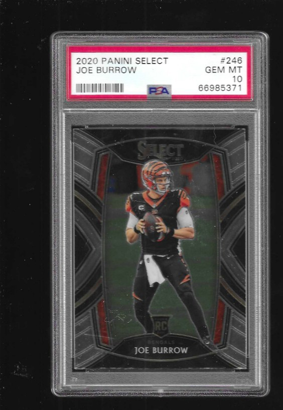 2020 PANINI SELECT JOE BURROW RC CLUB LEVEL GRADED PSA 10 GEM MINT #246 BEAUTY