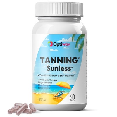 Optiwav Tanning Pills for Men Women - Self Tan Capsules