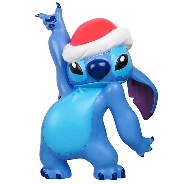 Deko 3D Disney Gartenfigur Stitch Santa Mit WeihnachtsmüTze H:49 Cm Kunststoff-image