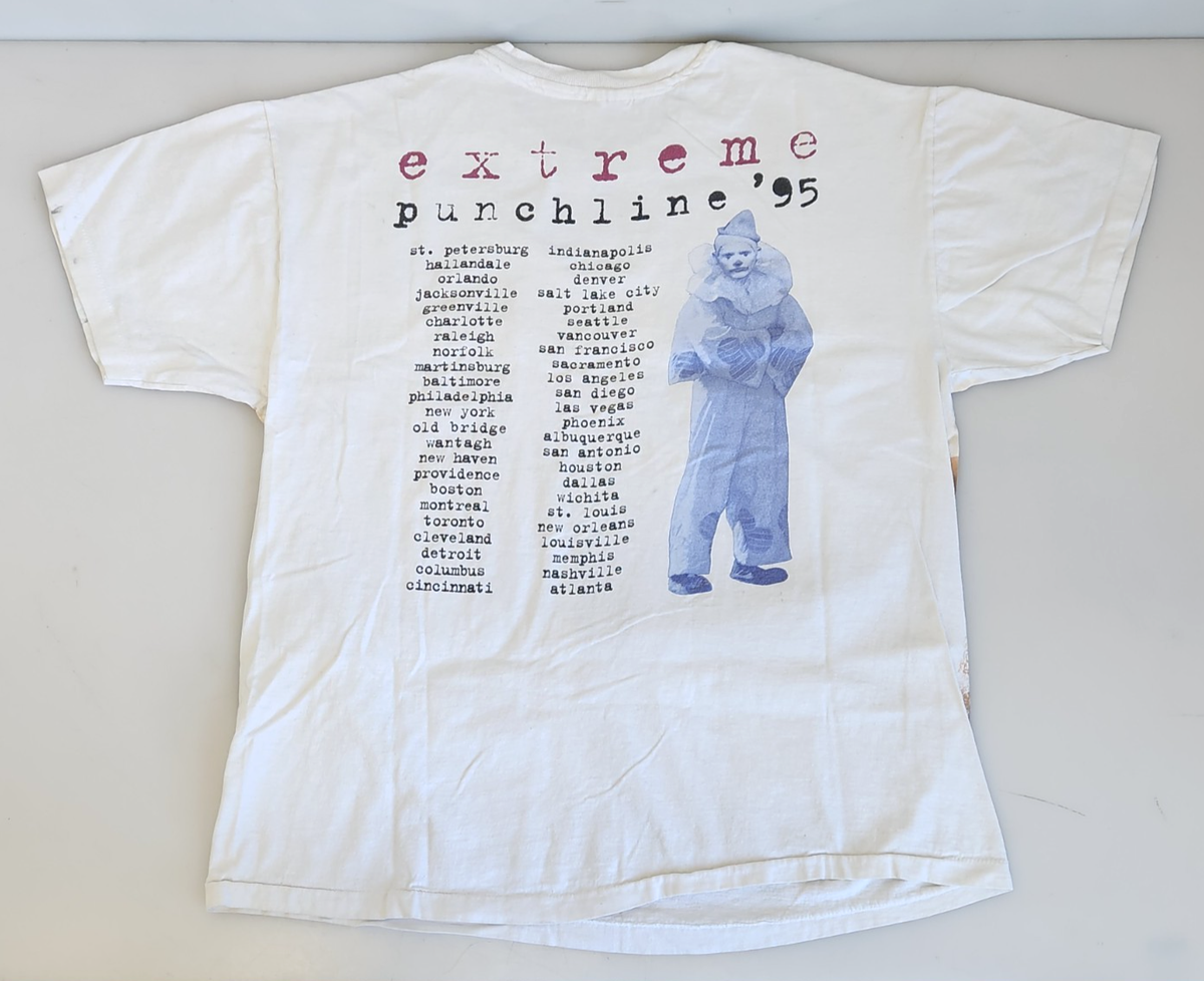 Vtg Extreme Band Shirt Waiting For The Punchline '95 1995 White