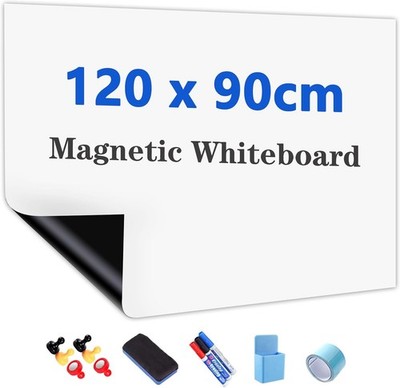 Whiteboard Folie 120x90 cm magnetisch selbstklebend inkl Marker Schwamm Magnete