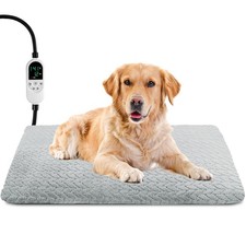 Pet Heating Pad for Cats Dogs, Heated Dog Bed Indoor Dog Heating Pad with Che...