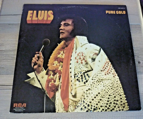VINTAGE ELVIS PRESLEY PURE GOLD LP RECORD ANL1-0971 1975