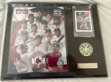 NEW SEALED Boston Red Sox 2004 Team Plaque Picture Sign 15x12 w/ Card Nameplate