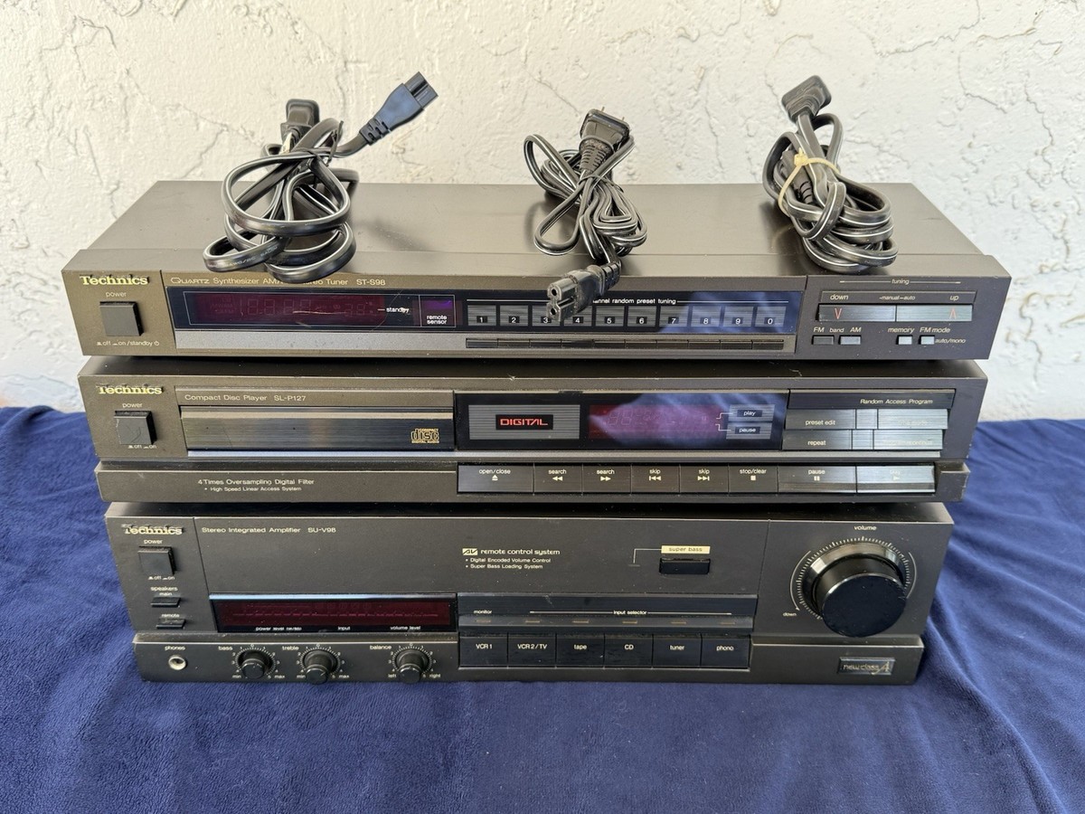 Technics Stereo System SU-V98 Amp SL-P127 CD ST-S98 Tuner Stack