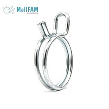 Double Wire Hose Clip W1 HCL Spring Low Pressure Zinc Steel Clamp Multipack Set
