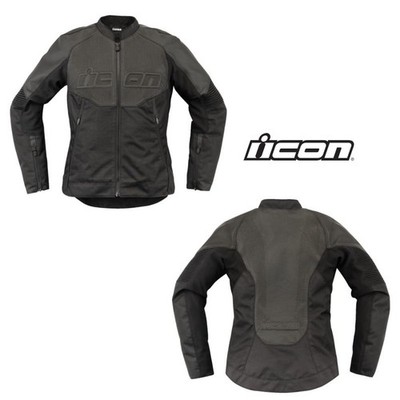 Icon Overlord3 Ce Women Street Motorcycle Black Jacket