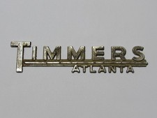 Vintage Timmers Chevrolet Atlanta Georgia Metal Dealer Badge Emblem Tag Trunk GA