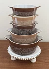 Vintage Pyrex WOODLAND Casserole 5 pc Set (471, 472, 473, 474 & 475) - No Lids