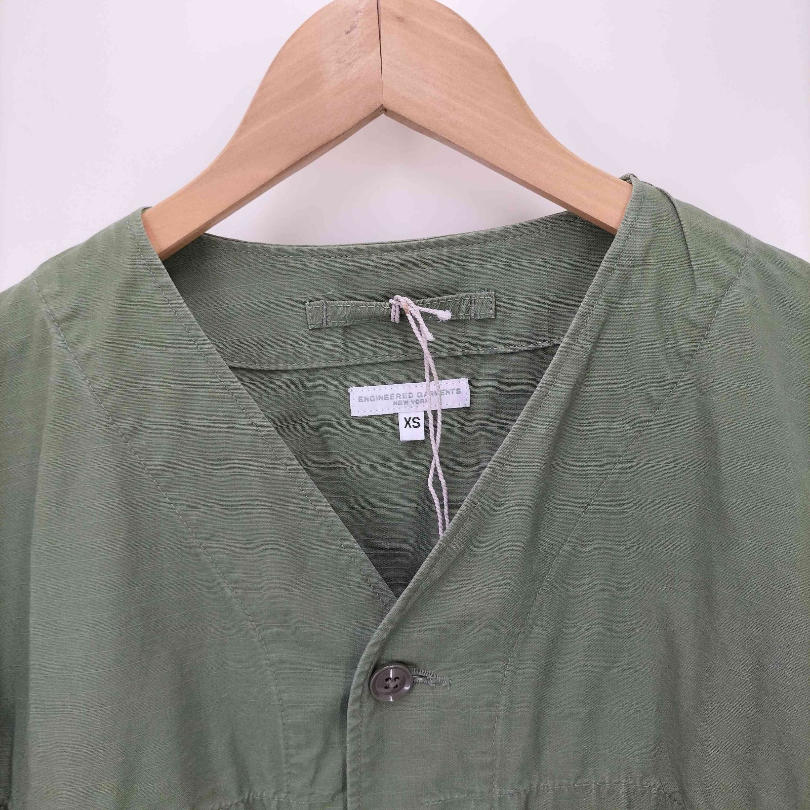 ENGINEERED GARMENTS RIPSTOP NO-COLLAR MILITARY JA… - image 3