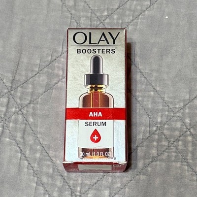 OLAY AHA Serum with Red and Black Accents